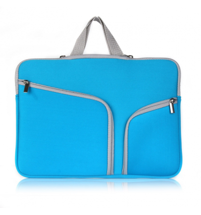 LAPTOP SLEEVE MET RITS /15 INCH /TURQUOISE