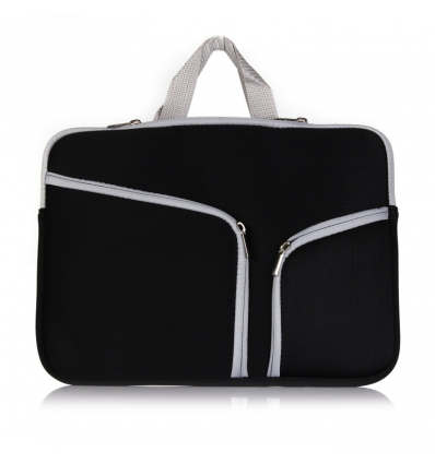LAPTOP SLEEVE MET RITS /15 INCH/ZWART