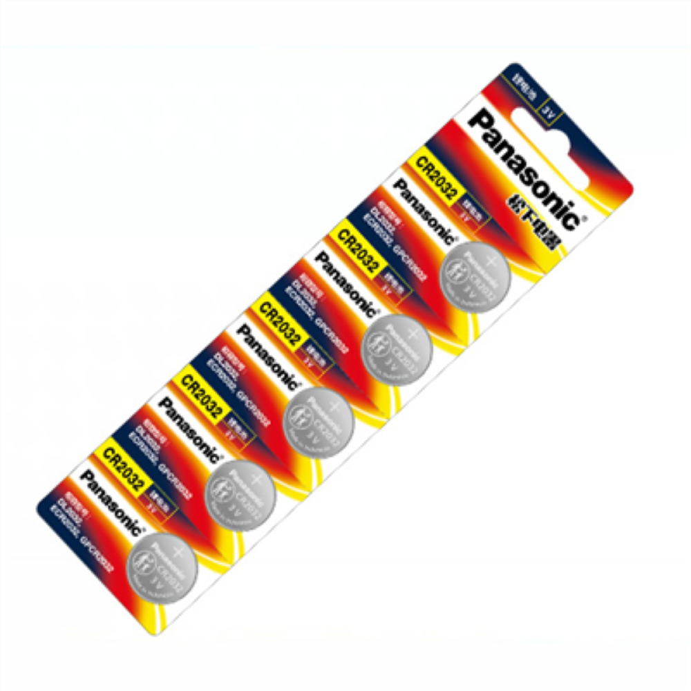 5 pcs Panasonic Button cell CR2032 Battery cmos 3V