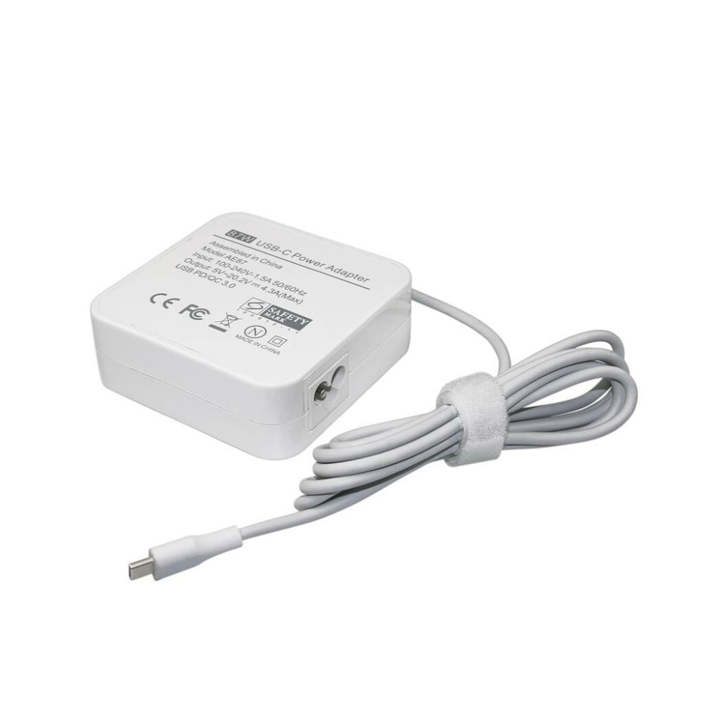 87W Universal Notebook Adapter TYPEC Type-C USB-C Automatic Includes a Power Cord white