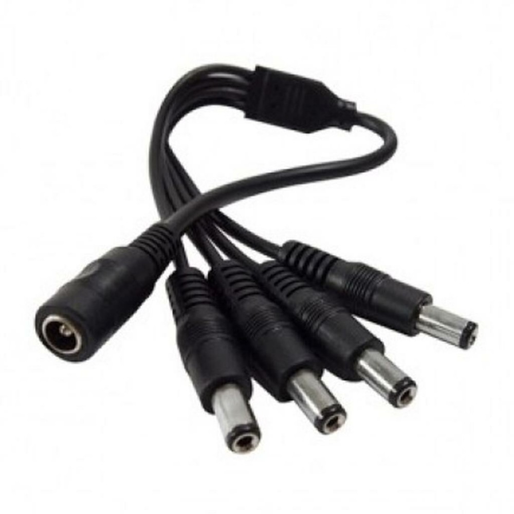 DC voeding splitter 1 naar 4 voor CCTV camera