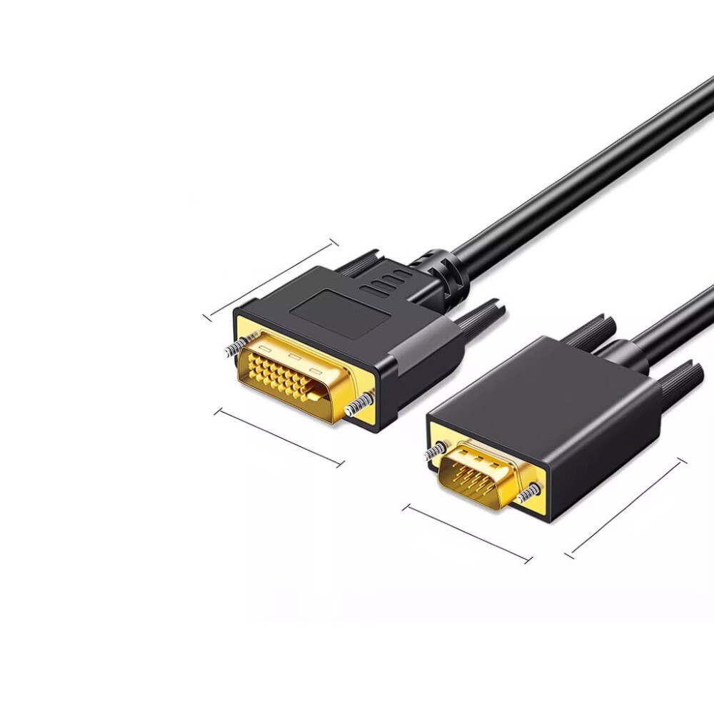 DVI-I (24+5) Dual Link Male to VGA Male Cable M/M