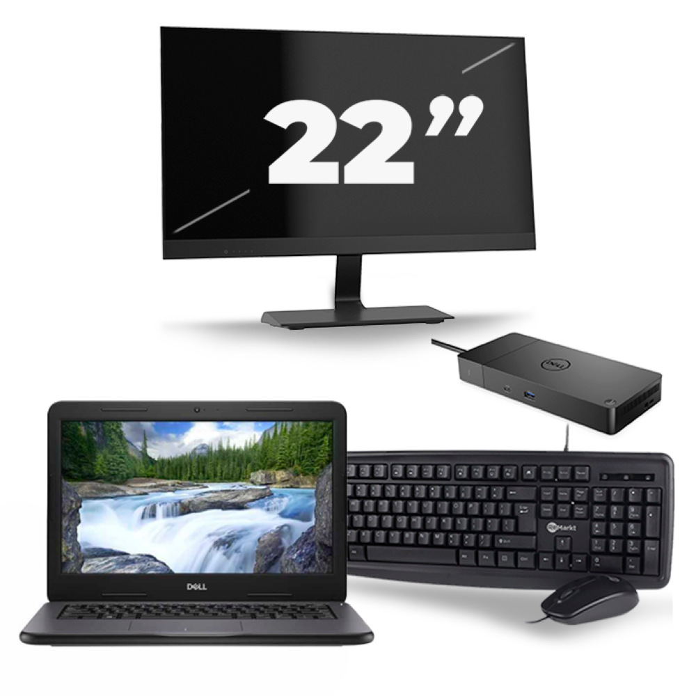 Dell Latitude 3310 - Intel Core i3-8e Generatie - 13 inch - 8GB RAM - 256GB SSD - Windows 11 + 1x 22 inch Monitor