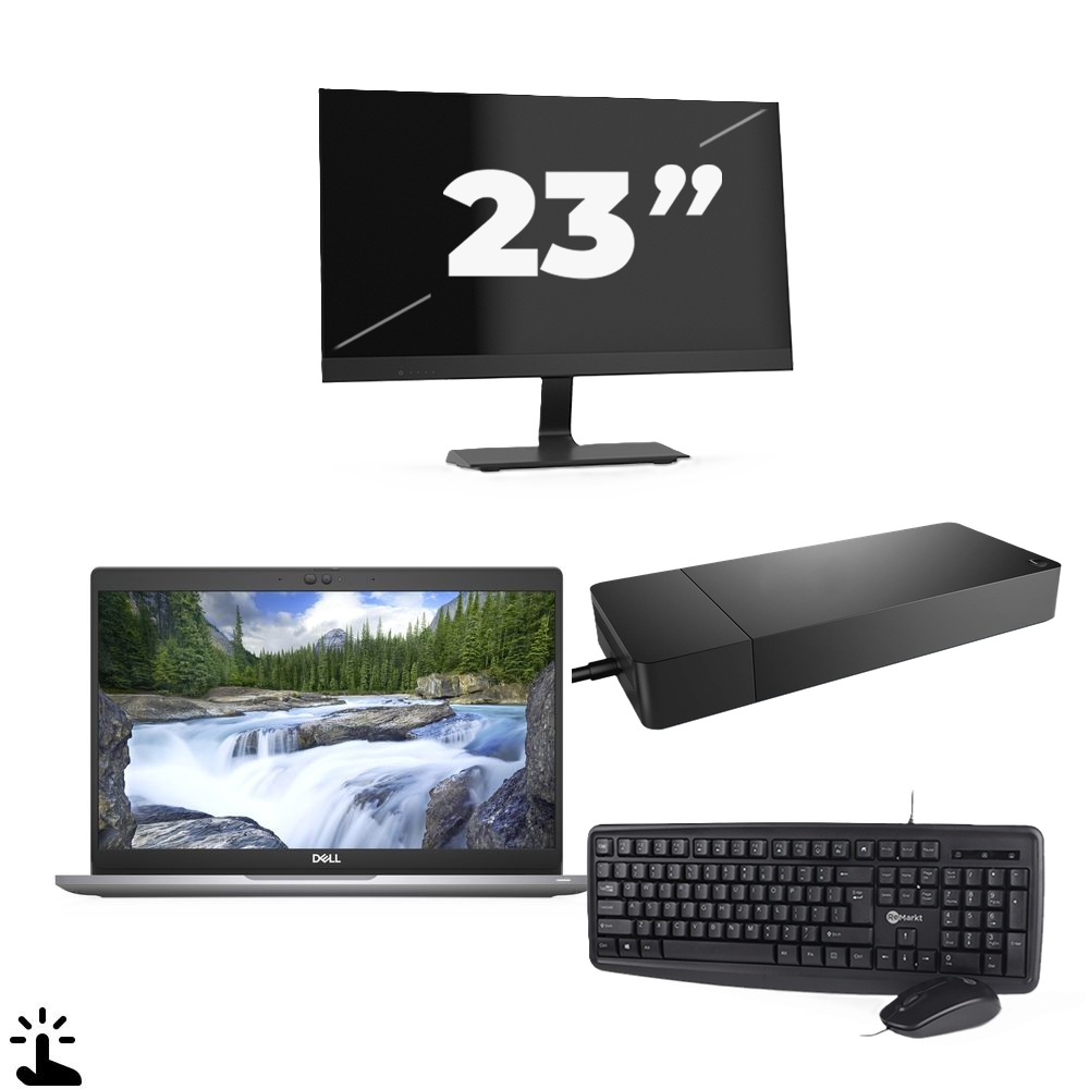 Dell Latitude 5320 - Intel Core i5-11e Generatie - 13 inch - Touch - 16GB RAM - 256GB SSD - Windows 11 Home + 1x 23 inch Monitor