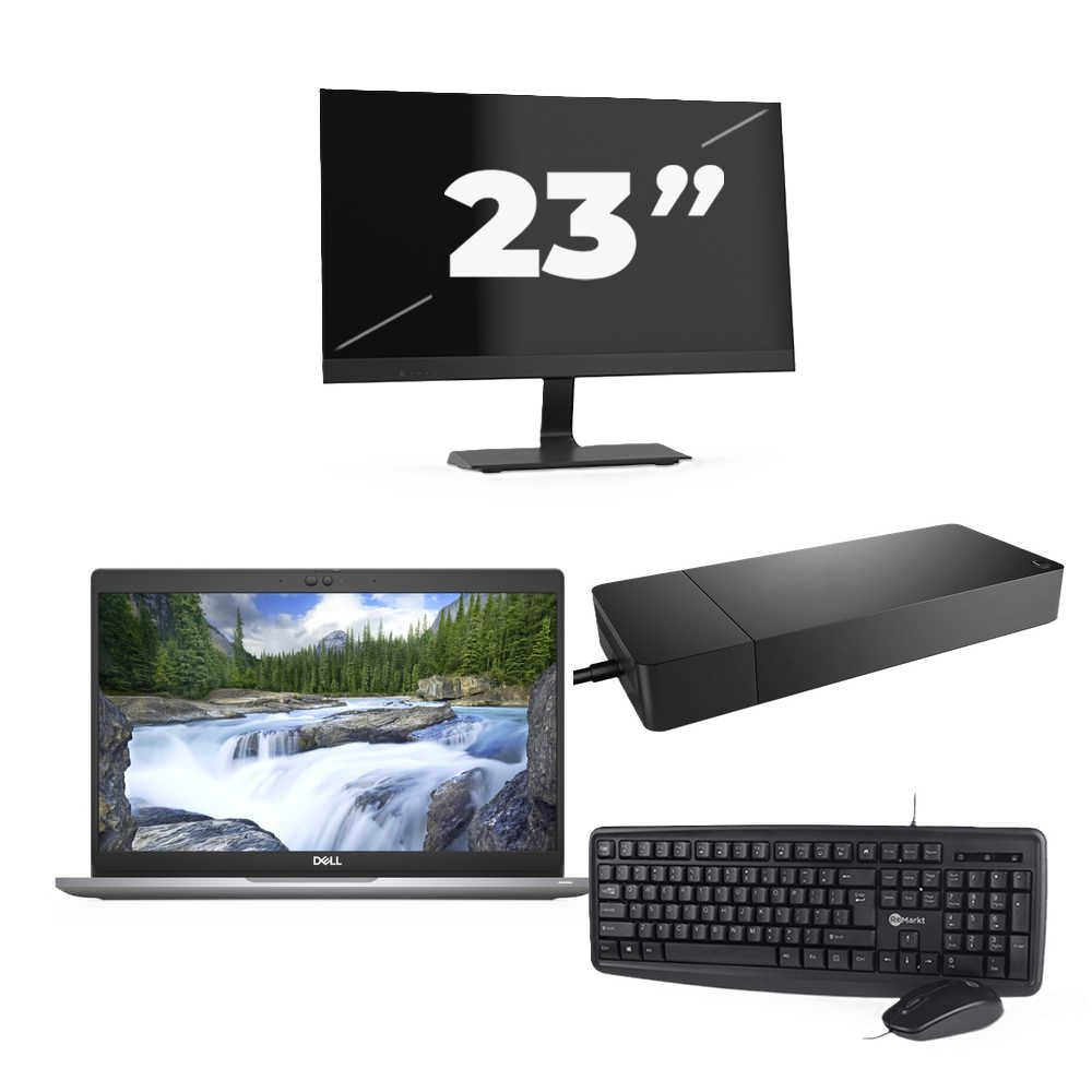 Dell Latitude 5320 - Intel Core i5-11e Generatie - 13 inch - 16GB RAM - 256GB SSD - Windows 11 Home + 1x 23 inch Monitor