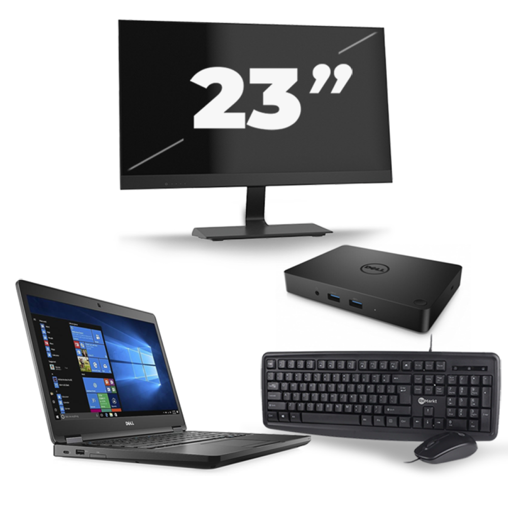 Dell Latitude 5480 - Intel Core i5-6e Generatie - 14 inch - 8GB RAM - 256GB SSD - Windows 11 + 1x 23 inch Monitor