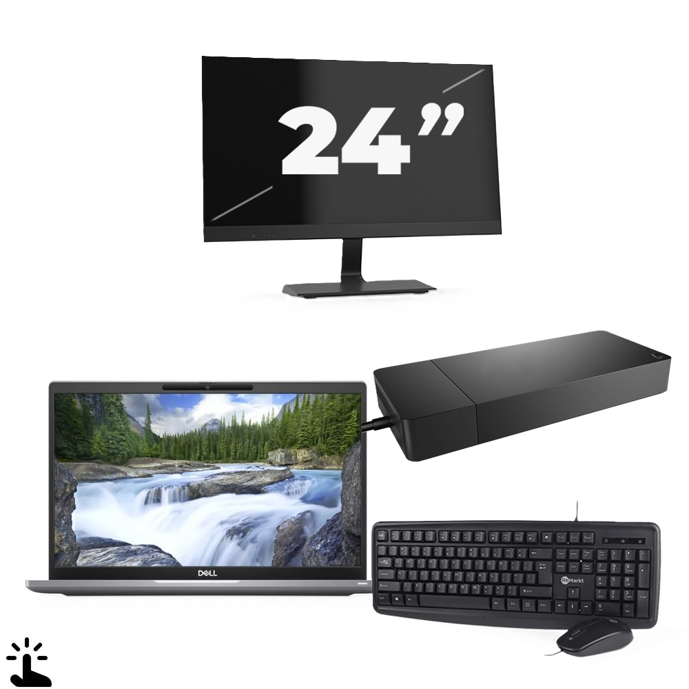 Dell Latitude 7320 - Intel Core i5-11e Generatie - 13 inch - Touch - 16GB RAM - 256GB SSD - Windows 11 Home + 1x 24 inch Monitor