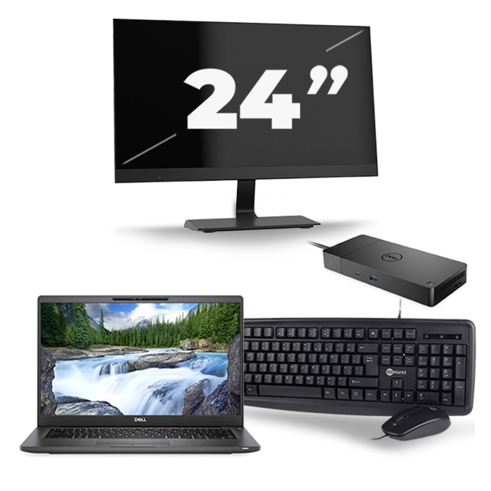 Dell Latitude 7420 - Intel Core i7-11e Generatie - 14 inch - 16GB RAM - 256GB SSD - Windows 11 Home + 1x 24 inch Monitor