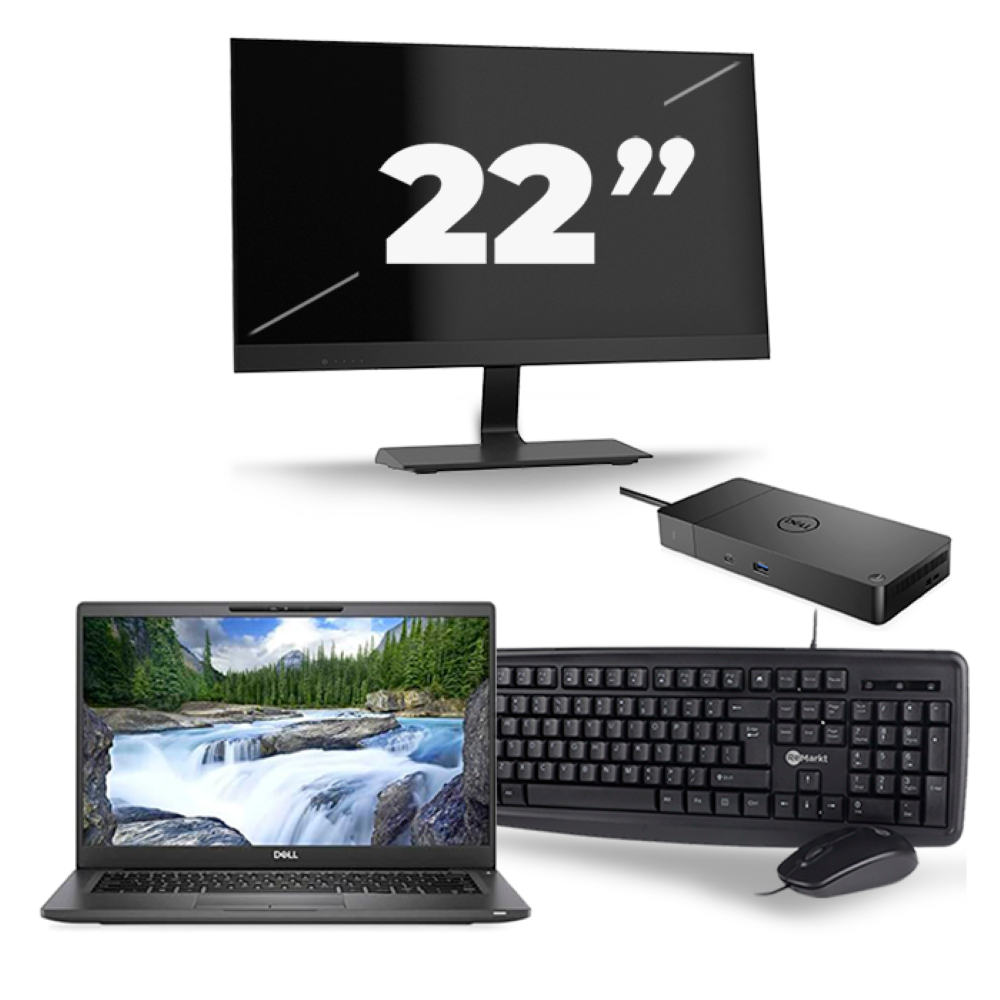 Dell Latitude 7420 - Intel Core i7-11e Generatie - 14 inch - 16GB RAM - 256GB SSD - Windows 11 Home + 1x 22 inch Monitor