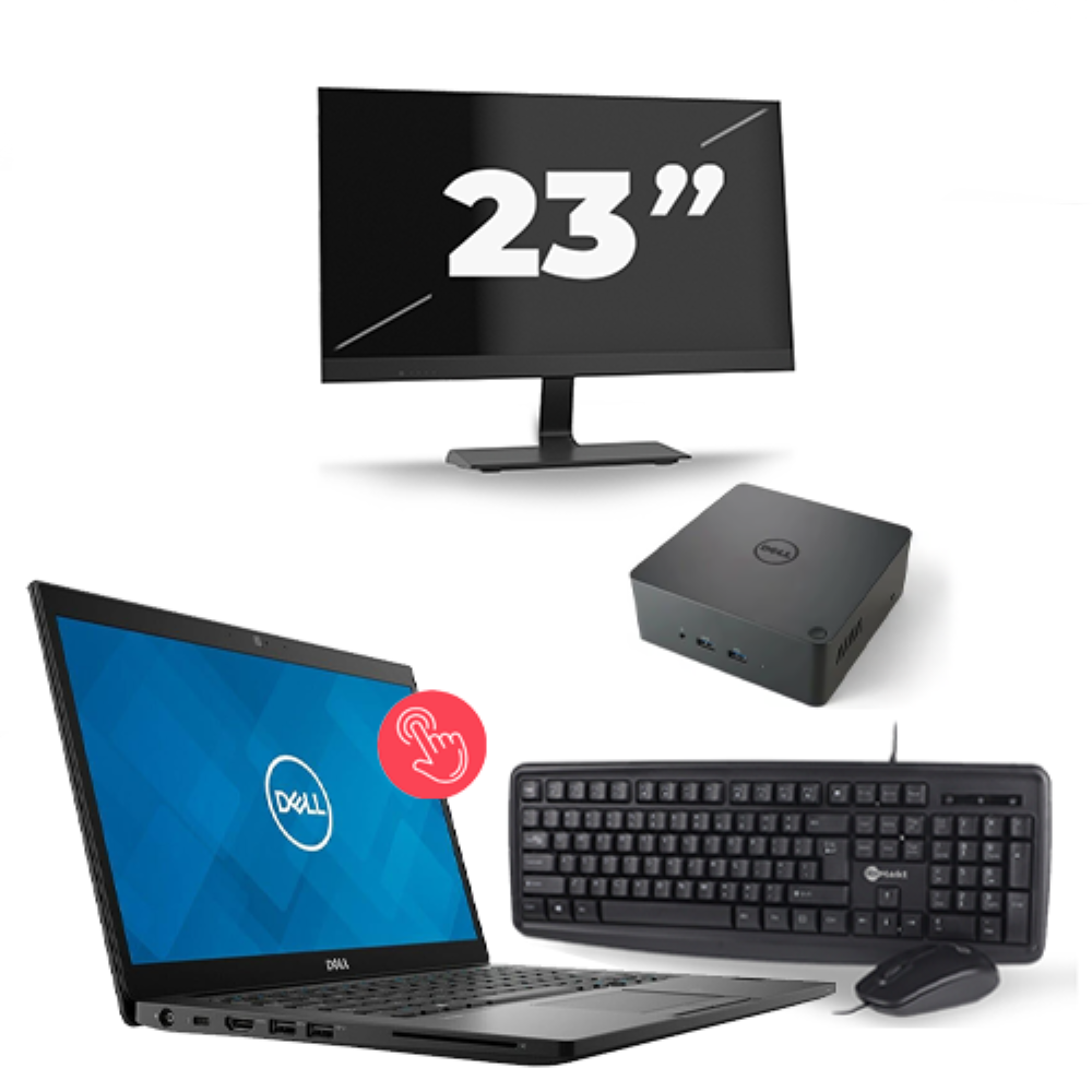 Dell Latitude 7490 - Intel Core i7-8e Generatie - 14 inch - Touch - 8GB RAM - 256GB SSD - Windows 11 + 1x 23 inch Monitor