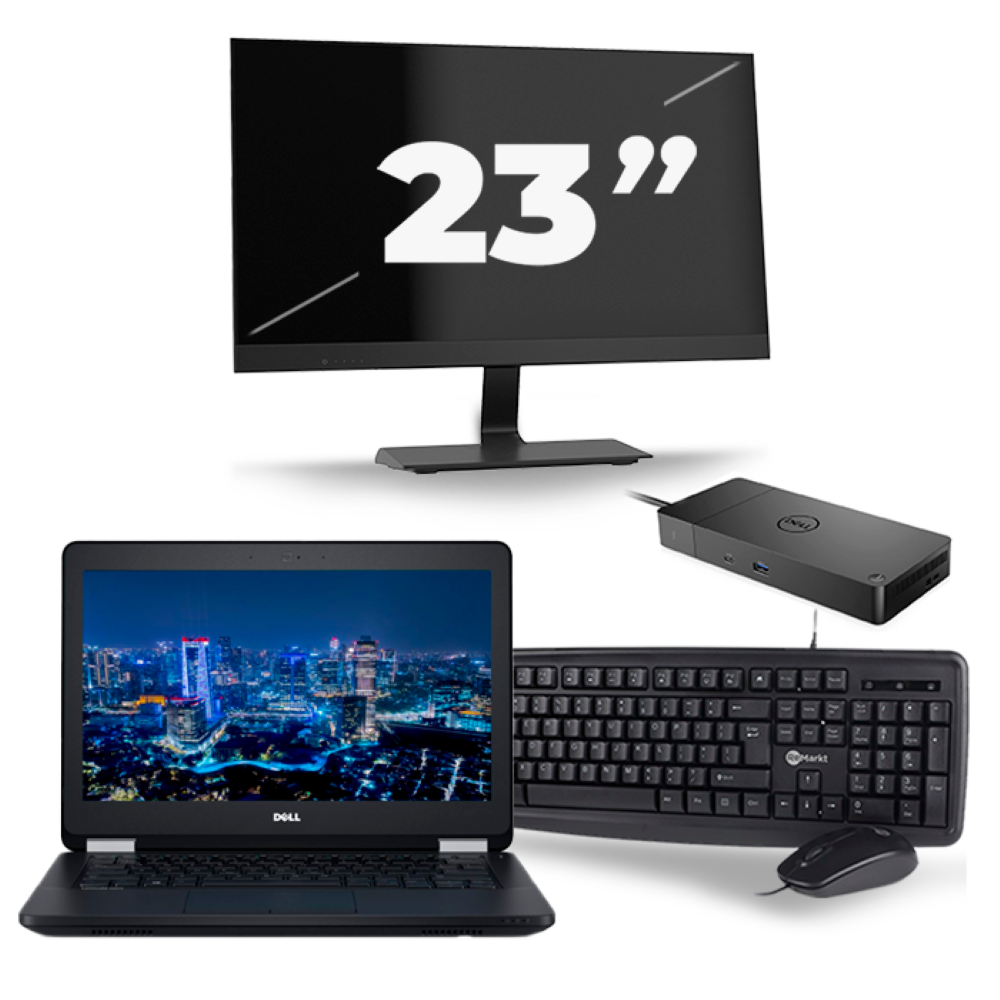 Dell Latitude E5270 - Intel Core i5-6e Generatie - 12 inch - 8GB RAM - 256GB SSD - Windows 11 + 1x 23 inch Monitor