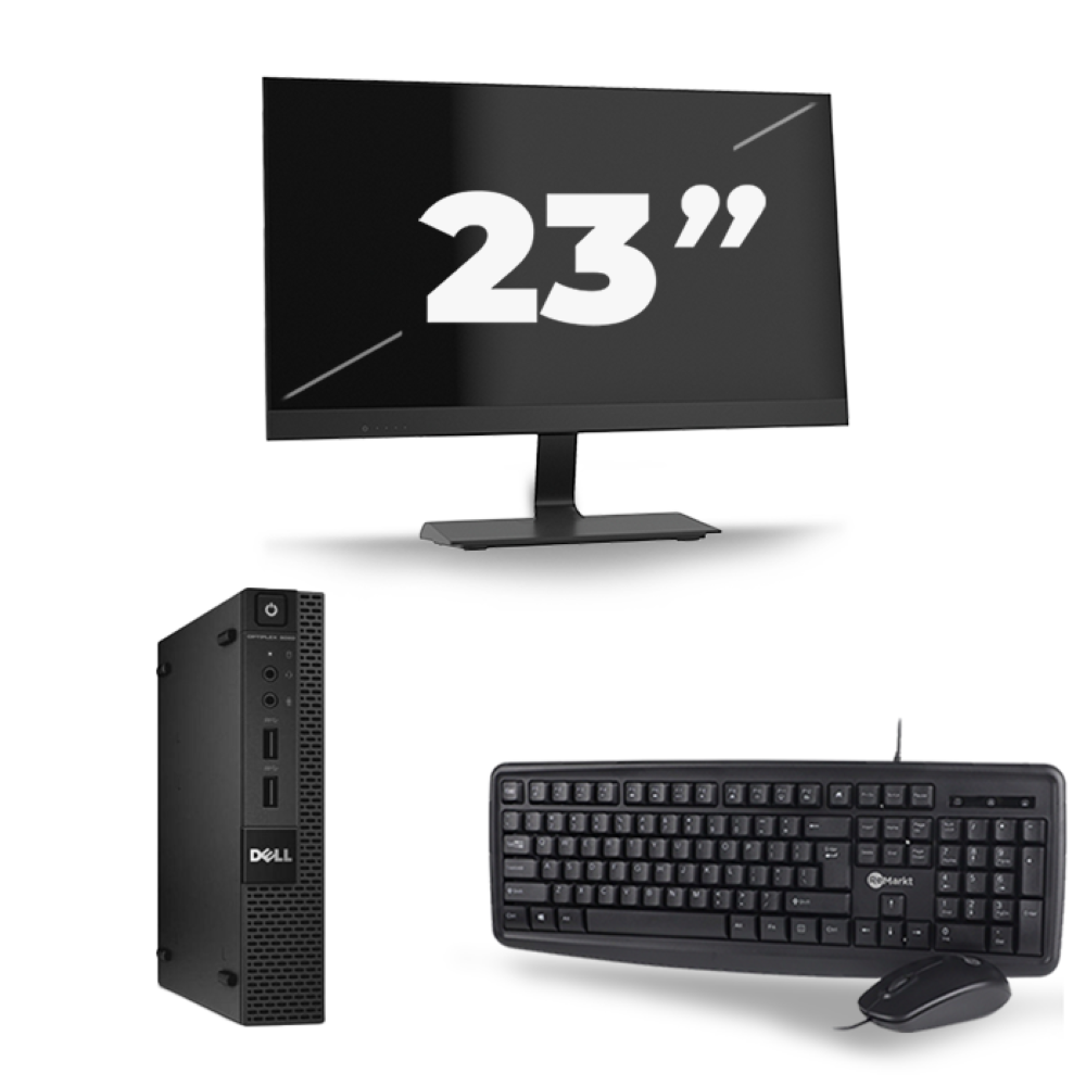 Dell Optiplex 9020M USFF - Intel Core i5-4e Generatie - 8GB RAM - 256GB SSD - Windows 10 + 1x 23 inch Monitor
