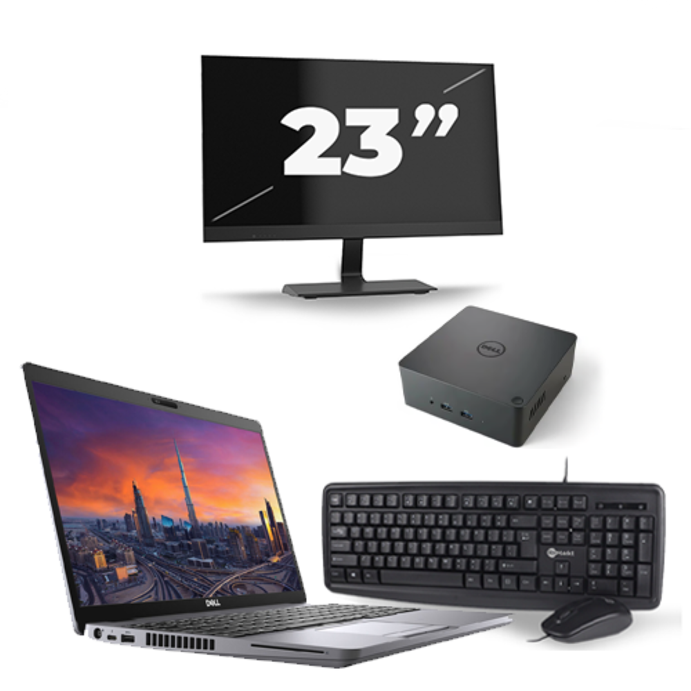 Dell Precision 3550 - Intel Core i7-10e Generatie - 15 inch - 8GB RAM - 256GB SSD - Windows 11 + 1x 23 inch Monitor