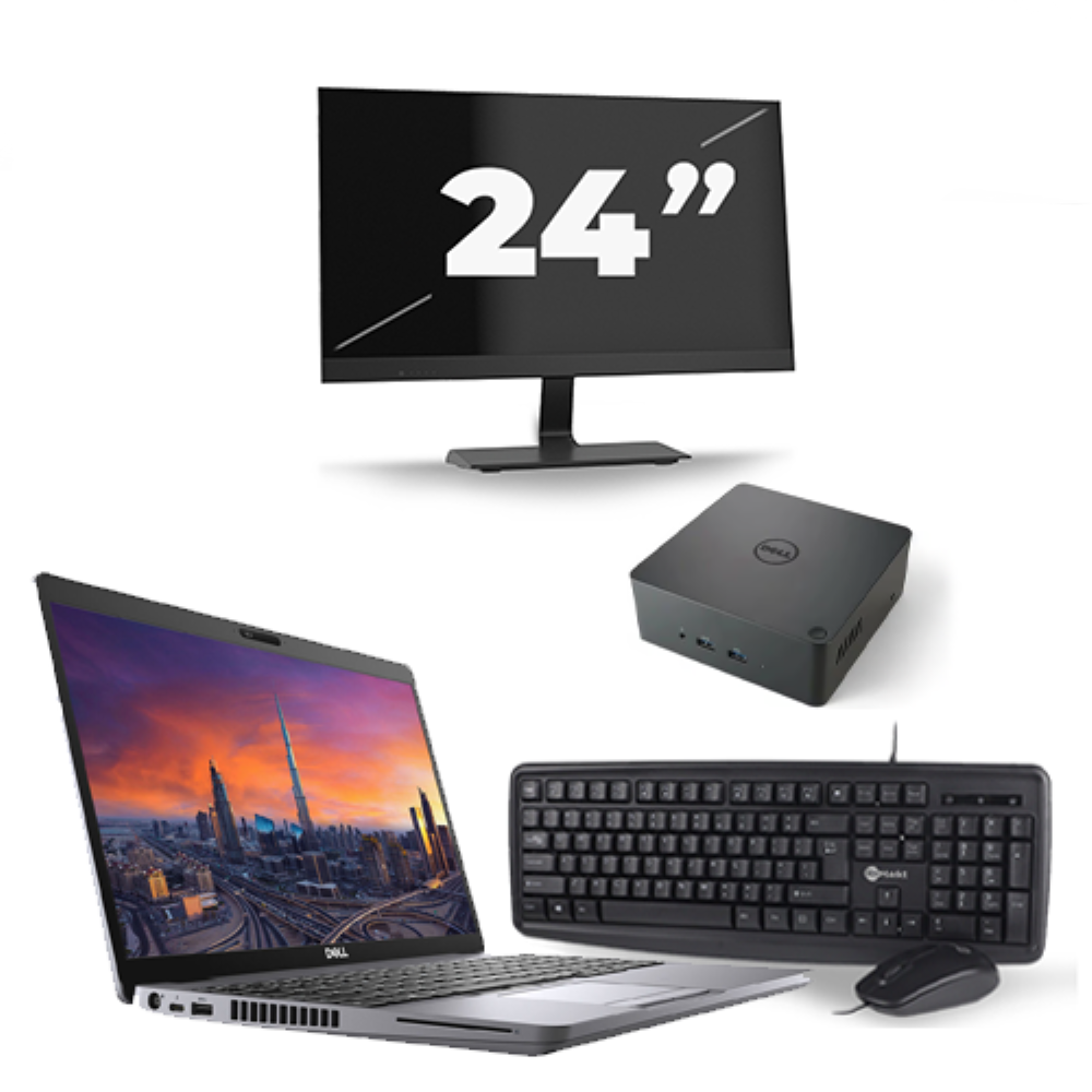 Dell Precision 3550 - Intel Core i7-10e Generatie - 15 inch - 8GB RAM - 256GB SSD - Windows 11 + 1x 24 inch Monitor