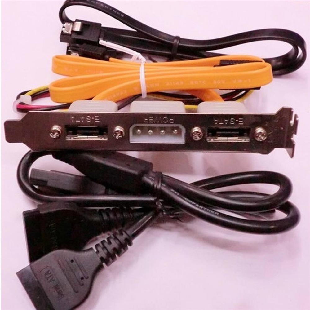 Dual-ESATA Bracket with Molex