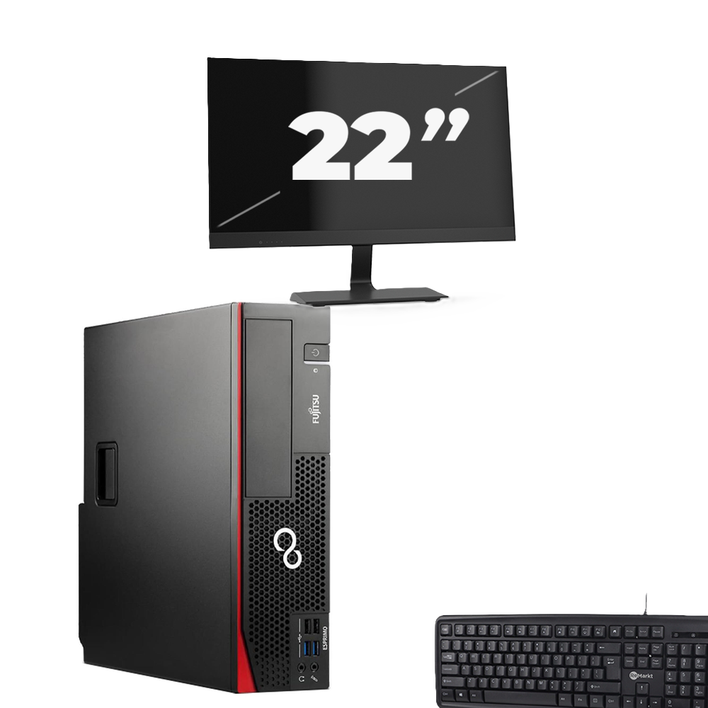 Fujitsu Esprimo D757 SFF - Intel Core i5-6e Generatie - 8GB RAM - 256GB SSD - Windows 11 + 1x 22 inch Monitor