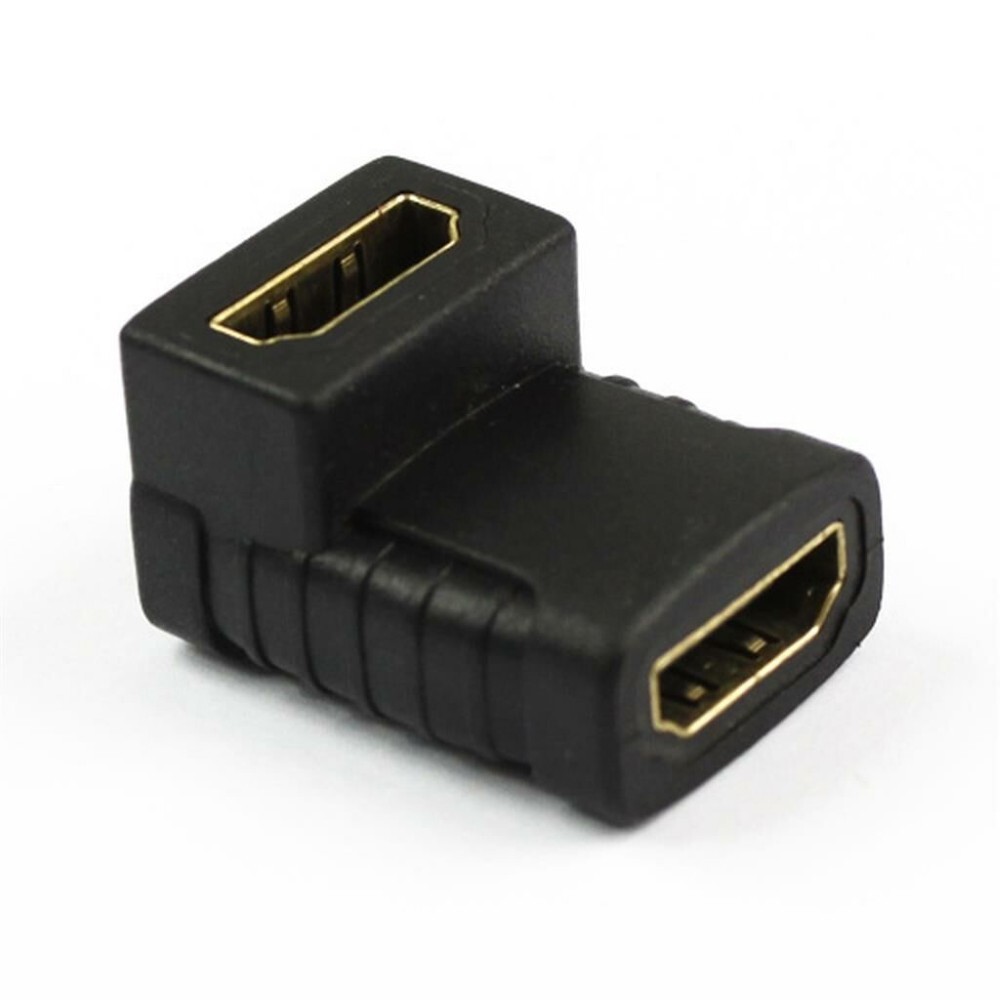 HDMI F/F 90&deg; Adapter Verguld
