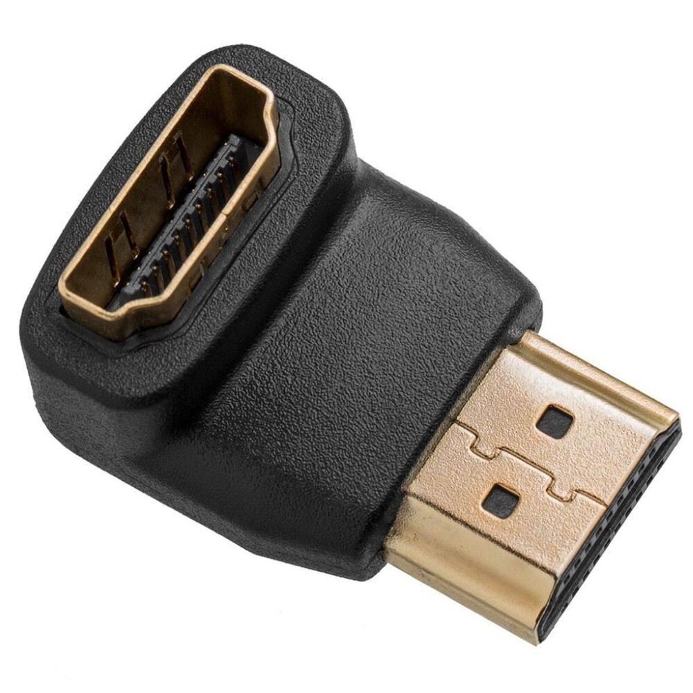 HDMI M/F 90&deg; Adapter Verguld