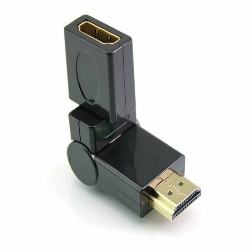 HDMI Male to Female 360 Degree 90 angled Swiveling Adapter