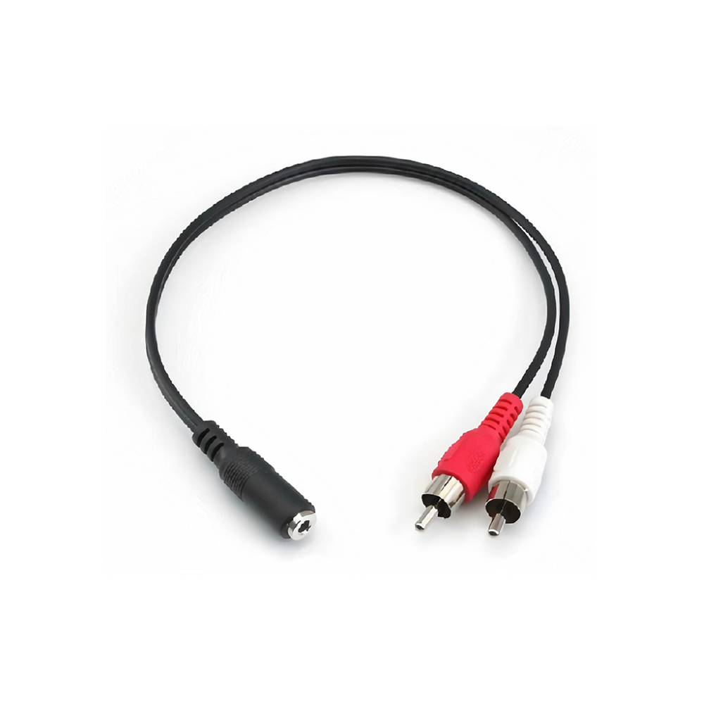 Jack 3.5mm Stereo Female to Dual RCA Stereo Audio Adapter Cable
