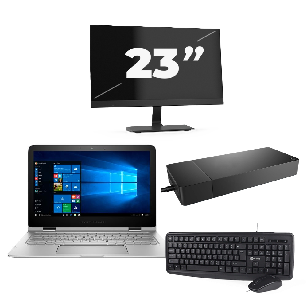 Lenovo Thinkpad E14 G2 - Intel Core i3-11e Generatie - 14 inch - 8GB RAM - 256GB SSD - Windows 11 Home + 1x 23 inch Monitor