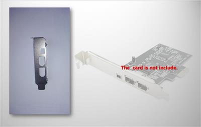 Low profile Bracket voor 3 poort PCIe FireWire Kaart