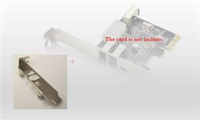 Low profile Bracket voor 3+1 poort PCIe FireWire Kaart