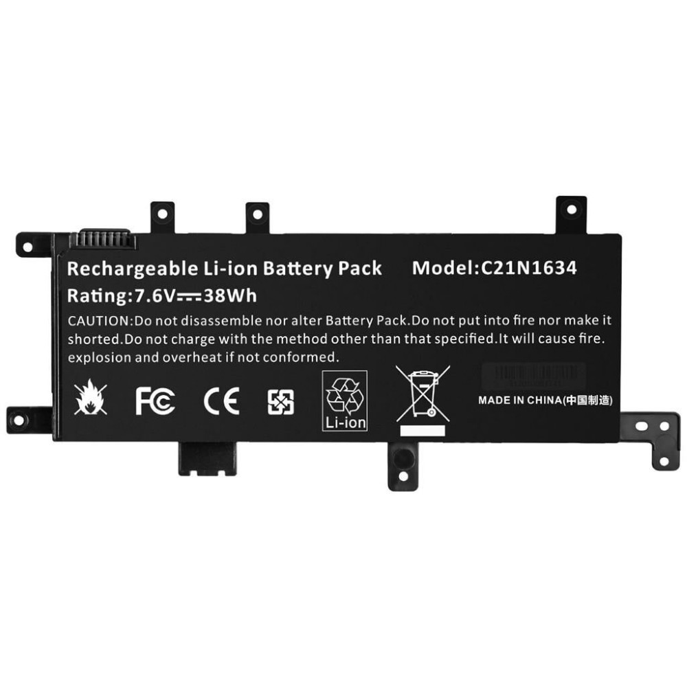 Notebook Battery for ASUS Vivobook R542UR A542U A580UR C21N1634 7.6V 38Wh