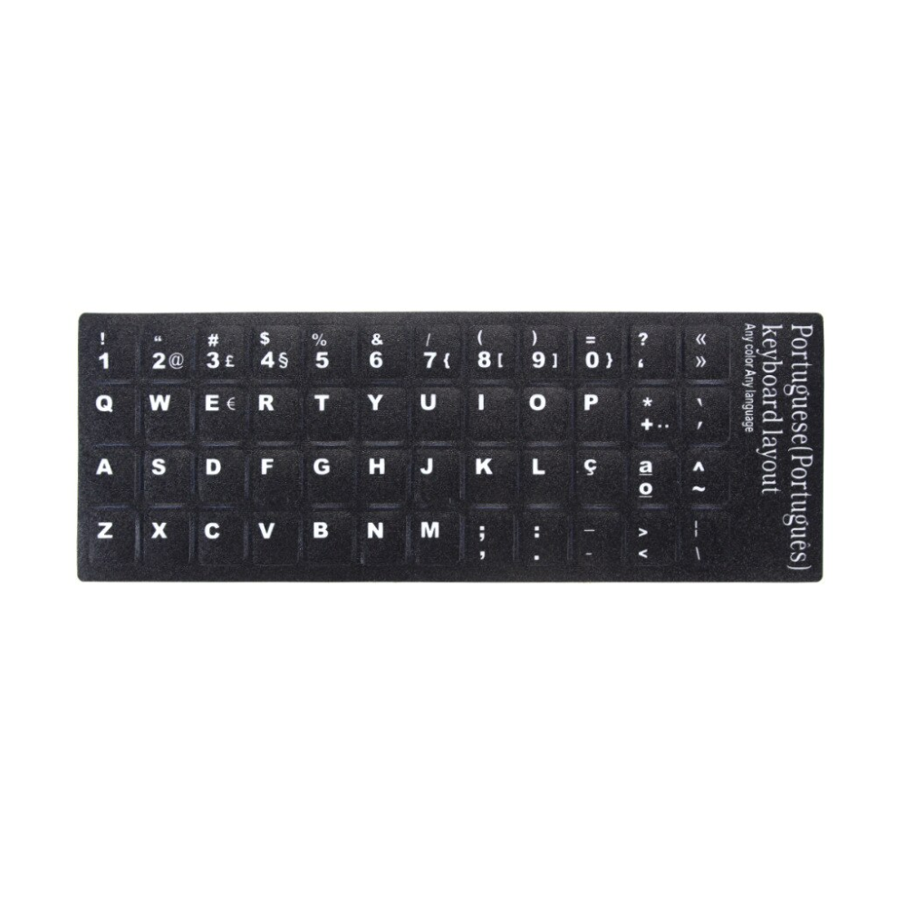 Notebook Keyboard Stickers Portugal Black-White