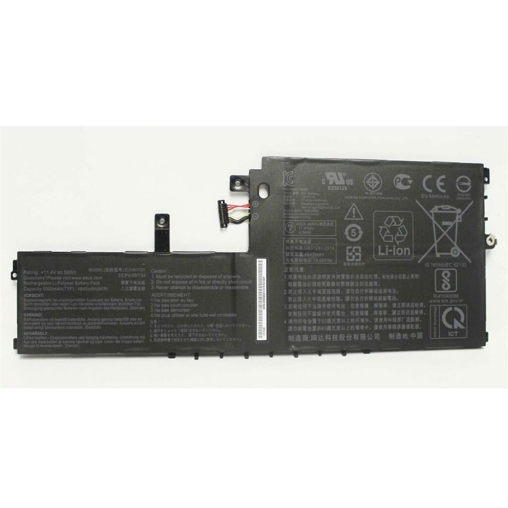 Notebook battery for ASUS E406SA E406MA L406SA series C31N1721 11.4V 56Wh