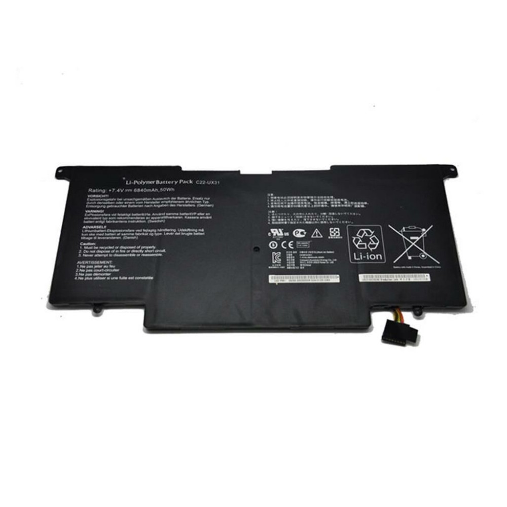 Notebook battery for ASUS ZenBook UX31 Series  7.2V /7.4V 6600mAh