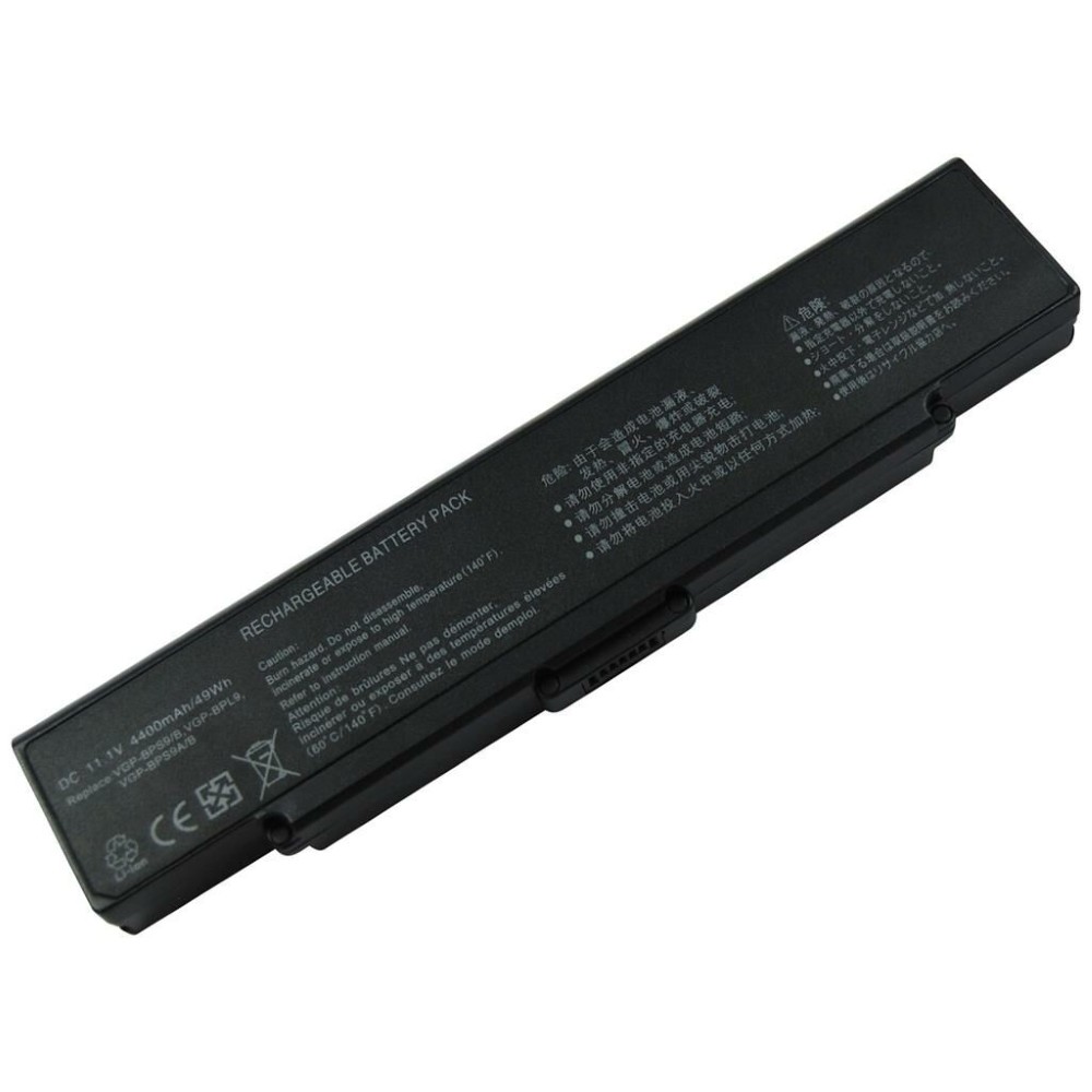 Notebook battery for SONY VAIO VGN-AR41E series Black 10.8V /11.1V 4400mAh