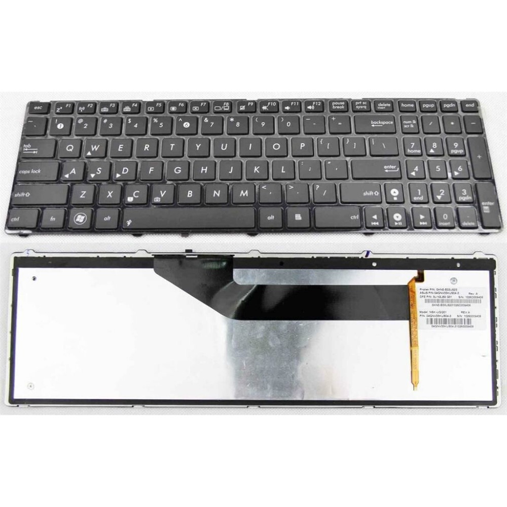 Notebook keyboard for Asus K60I K60IJ K60IL K60IN K61 K61IC K62F K62JR black backlit