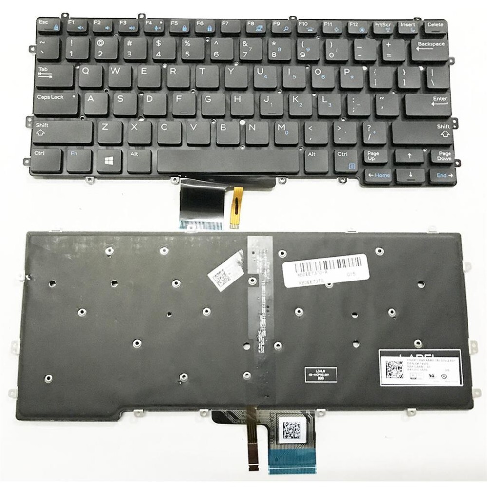 Notebook keyboard for Dell Latitude 7370 with backlit