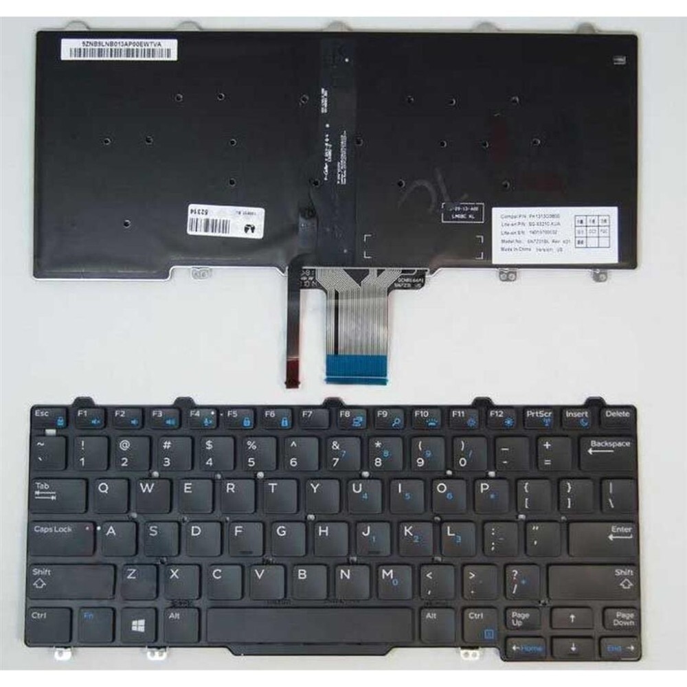 Notebook keyboard for Dell Latitude E5250 without frame with backlit