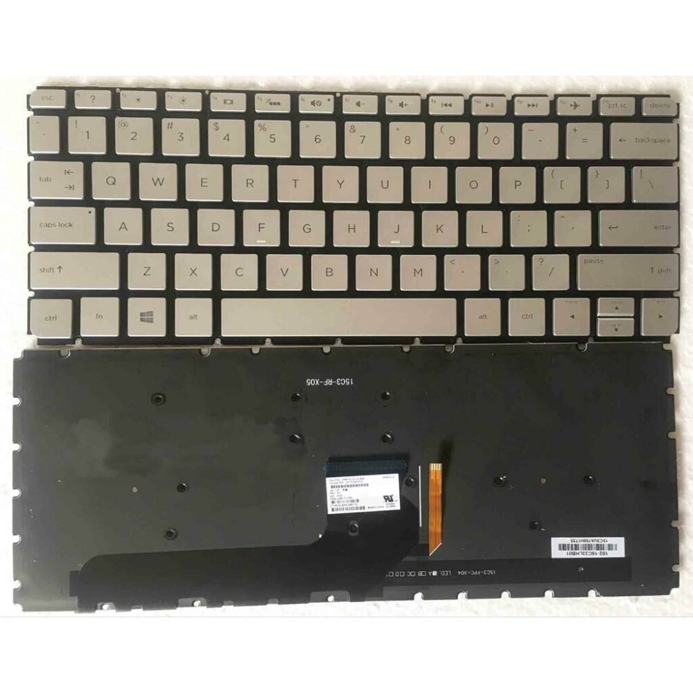 Notebook keyboard for HP ENVY 13-D023TU with backlit silver