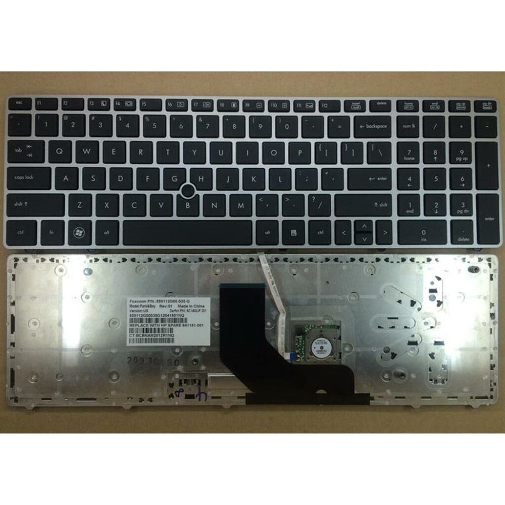 Notebook keyboard for HP EliteBook 8560p ProBook 6560b 6565b  6570b with pointstick silver frame