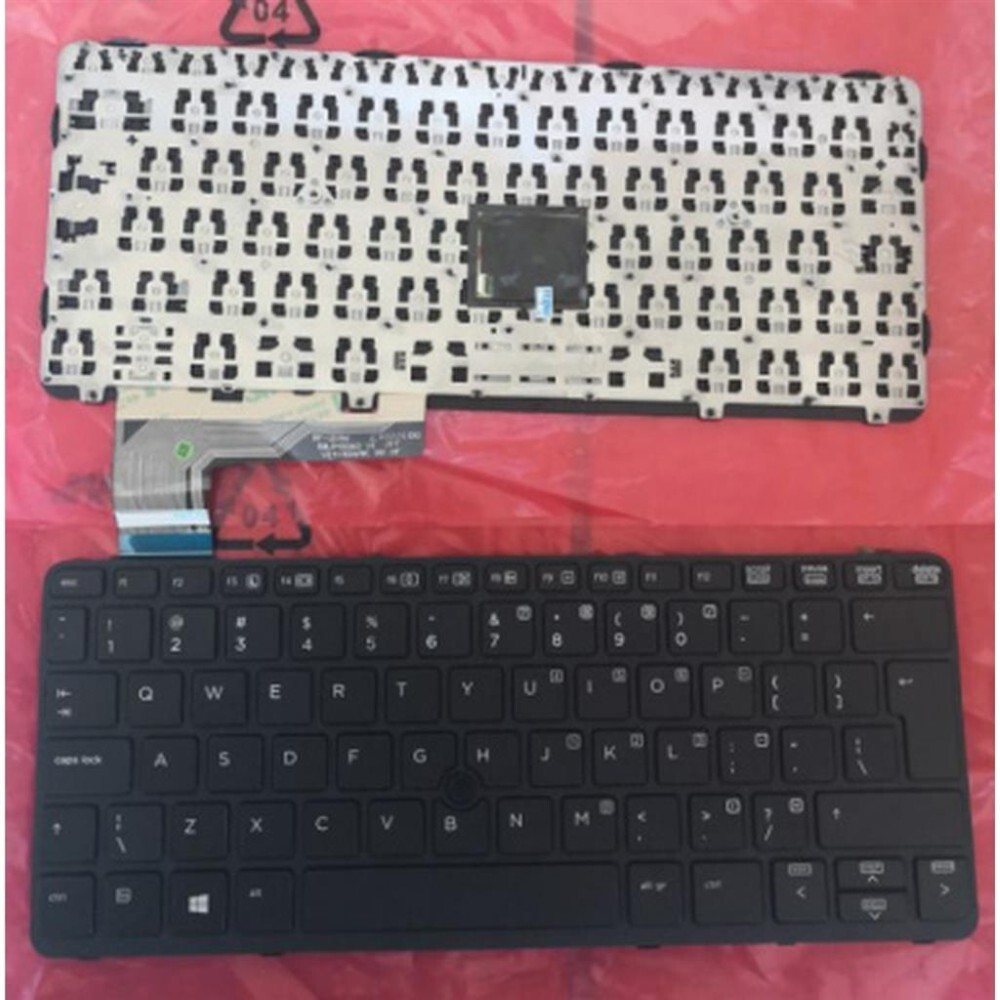 Notebook keyboard for HP Elitebook 820 G1 820 G2 with pointstick black frame big 'Enter'