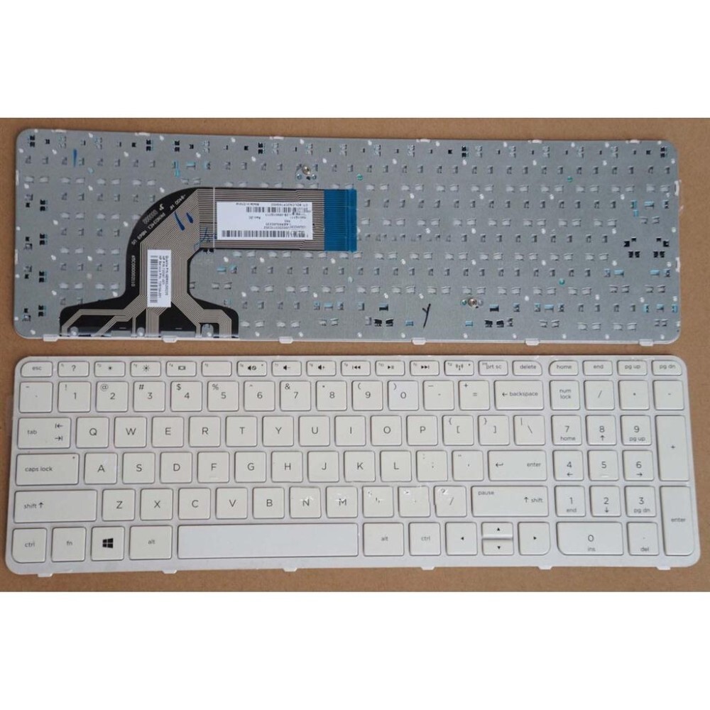 Notebook keyboard for HP Pavilion 15-N 15-E with frame white
