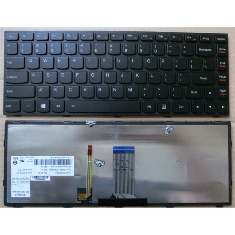 Notebook keyboard for  Lenovo IdeaPad G400 G405  Z410 Flex 14 black frame backlit