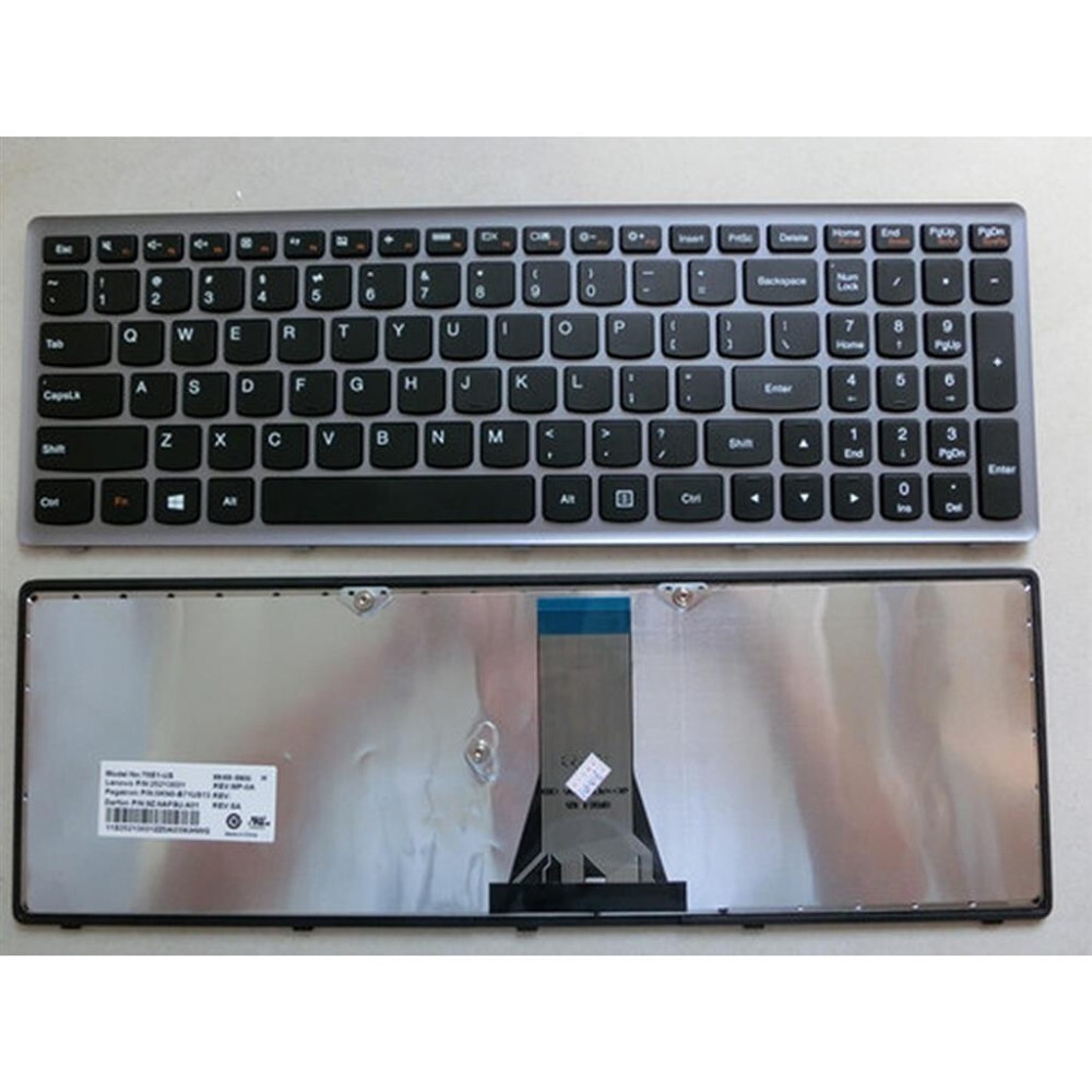Notebook keyboard for  Lenovo IdeaPad G500S G505S S500 Z510 Flex 15 silver frame