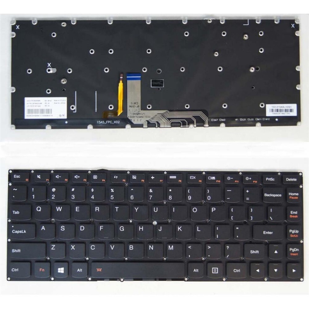 Notebook keyboard for Lenovo IdeaPad yoga 4 pro backlit without frame