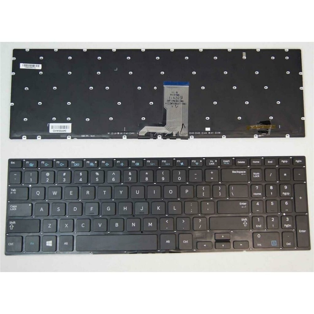 Notebook keyboard for Samsung NP670Z5E NP680Z5E Black Backlit