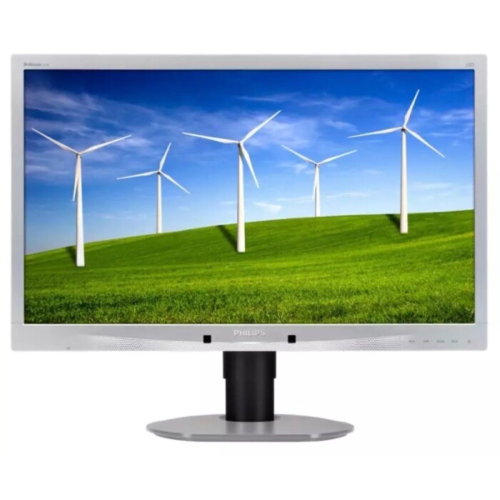 Philips Brilliance 241B4LPYCS - 24 inch - 1920x1080 - DP - DVI - VGA - Zilver - Zonder voet