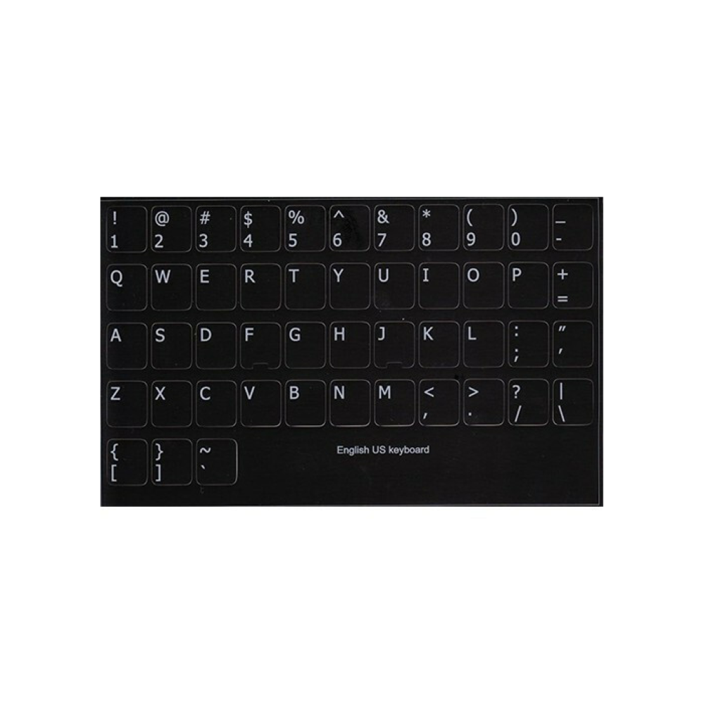 QWERTY English US keyboard stickervel
