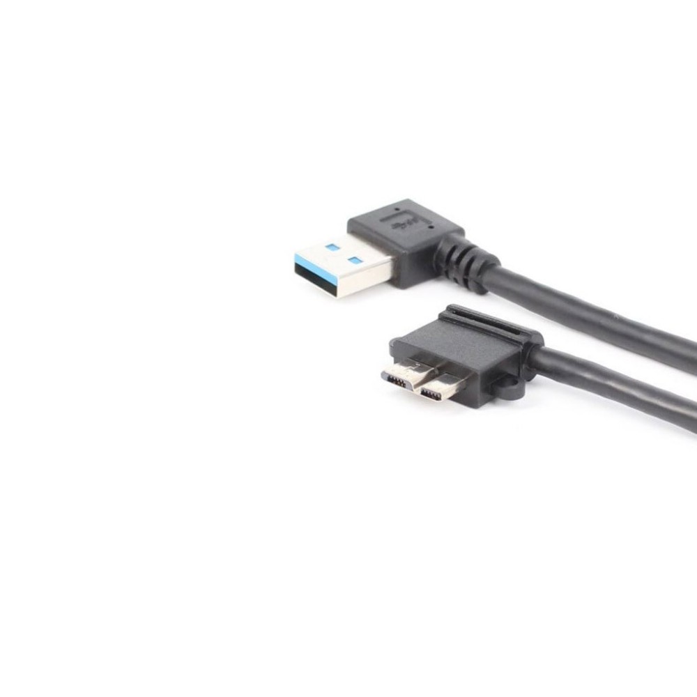 Right Angle USB 3.0 to Right Angle Micro USB B 3.0 Converter Cable