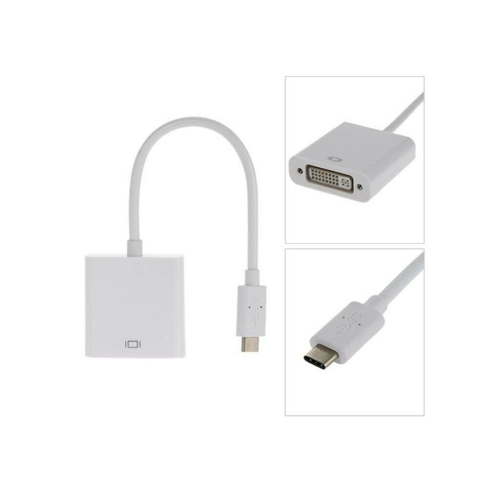 USB 3.1 USB-C Male to DVI-D Female Adapter