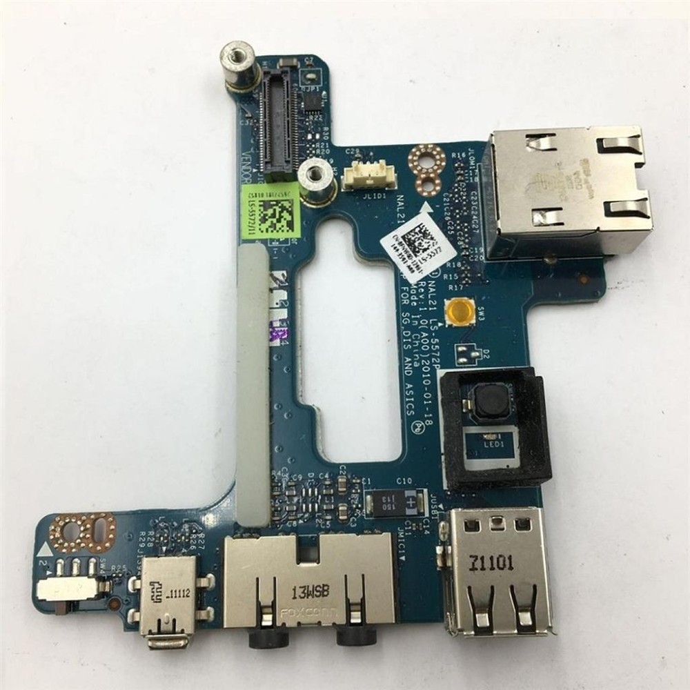 USB Fire Wire Audio RJ45 Board for DELL Latitude E6510 pulled