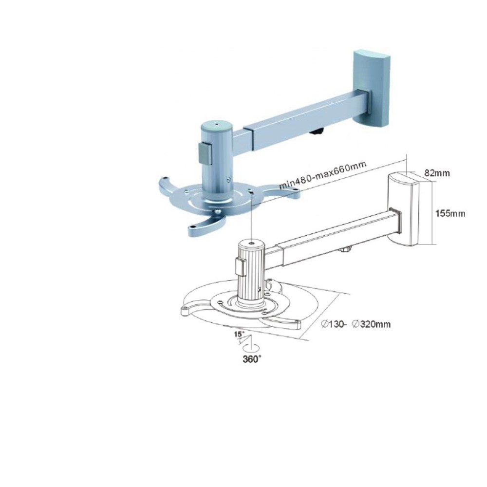 Universele Projector/Beamer muurbeugel