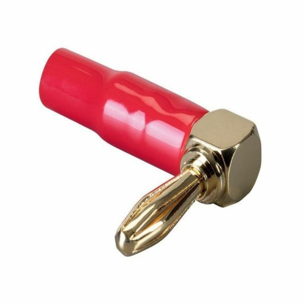 Vergulde banaanstekker met 90&deg; Hoek